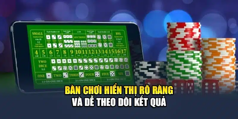 Sicbo Tại QH88 Dễ Chơi Dễ Trúng Thưởng Lớn Mỗi Ván 1 Bàn chơi hiển thị rõ ràng và dễ theo dõi kết quả